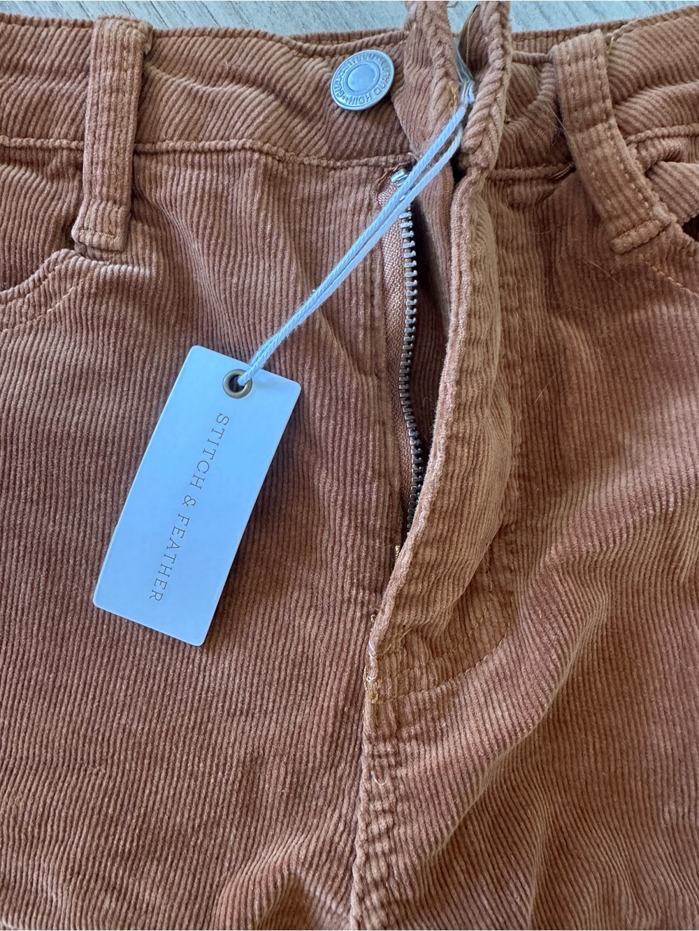 Camel Brown Corduroy Flared Pants - Picture 4 of 9